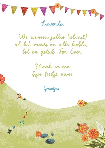 Festival trouwkaart - gefeliciteerd 3