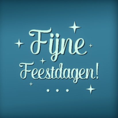 Fijne feestdagen letters sierlijk 2