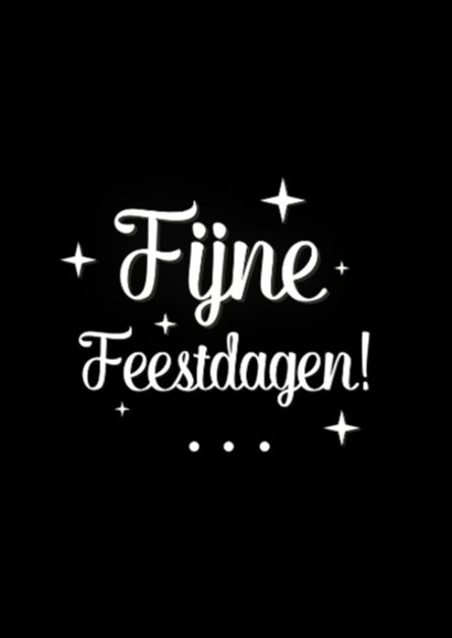 Fijne feestdagen letters wit 2