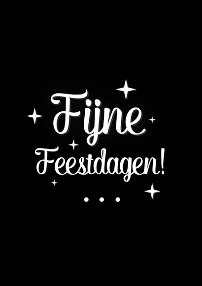 Fijne feestdagen letters wit 2