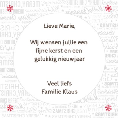 Fijne kerstdagen wit - BK 3