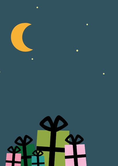 Fijne pakjesavond - Sint in de nacht - Sinterklaaskaart 2