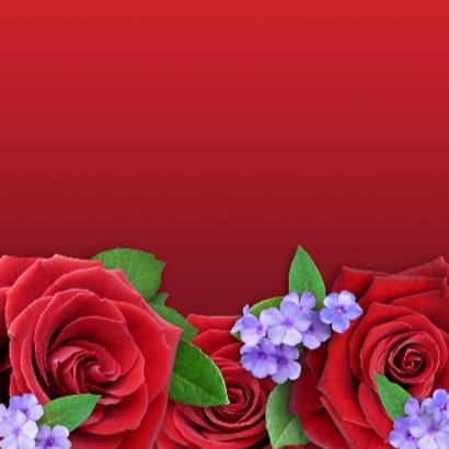 Fijne Valentijns Dag met rode rozen en sierlijke tekst 3