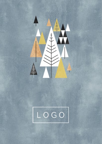 (Firmen-)Weihnachtskarte grafische Weihnachtsbäume 2