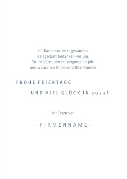 Firmen-Weihnachtskarte grafische Weihnachtsbäume 3