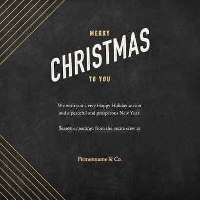 Firmen-Weihnachtskarte international in Art Deco-Stil 3