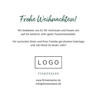 Firmen-Weihnachtskarte mit illustriertem Weihnachtsbaum 3