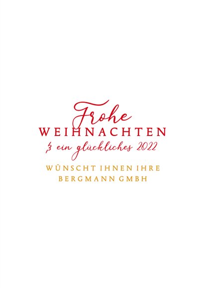 Firmen-Weihnachtskarte Weihnachtskugeln mit Jahreszahlen 3