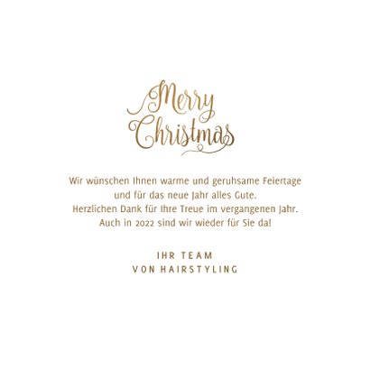 Firmenkarte Weihnachten Gold & Glitzer 3