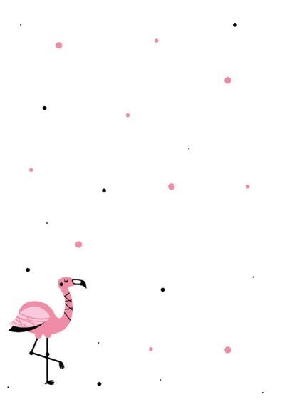 Flamingo uitnodiging voor een kinderfeestje 2