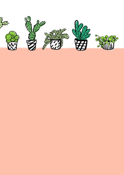 Fleurig kaartje cactus plantjes 3