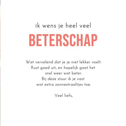 Fleurige beterschapskaart met een foto van dahlia bloemen 3