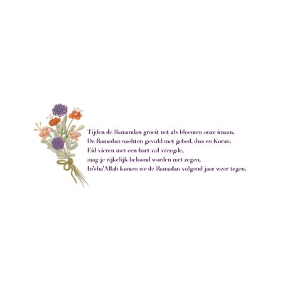 Fleurige Eid kaart met hijabi en bloemen 2