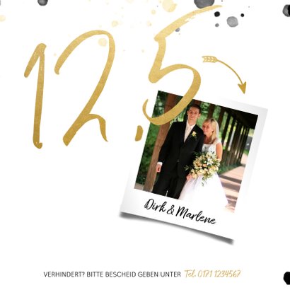 Foto Einladungskarte 12 5 Jahre Verheiratet Kaartje2go