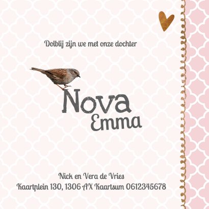 Foto geboortekaartje Nova - LO 3