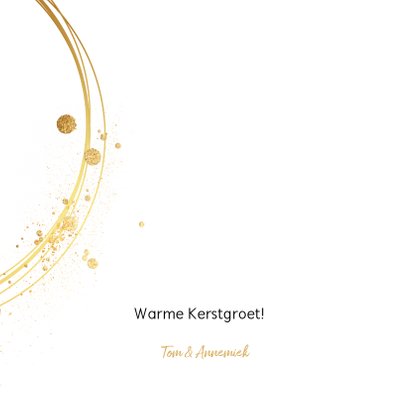 Foto kerstkaart 2 fotos zwart gouden cirkels 3