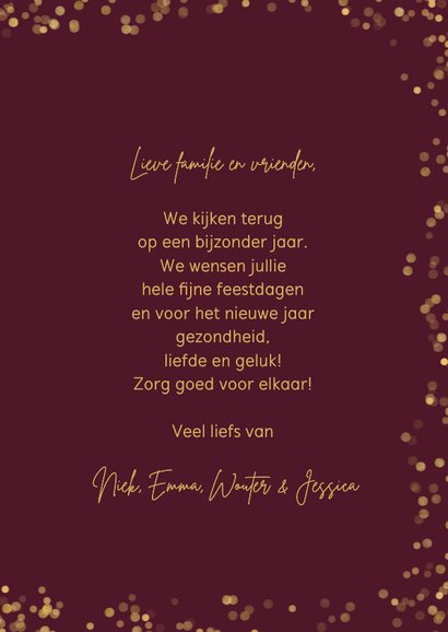 Foto kerstkaart 4 foto's 'Warm wishes' 3