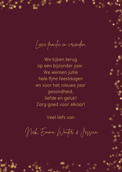 Foto kerstkaart 4 foto's 'Warm wishes' 3