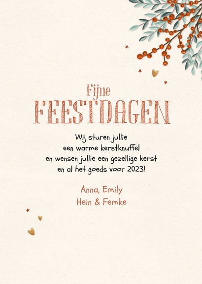 Foto-kerstkaart 'Een knuffel voor kerst' 3