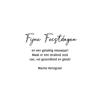 Foto kerstkaart gouden kerstballen 3