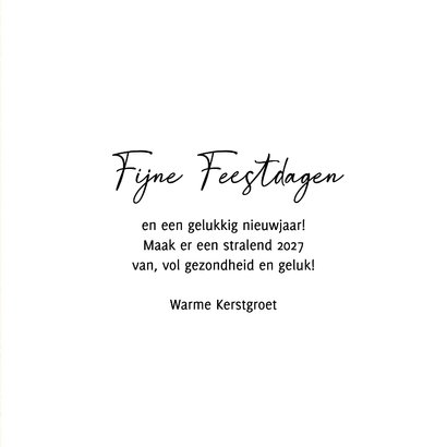 Foto kerstkaart gouden kerstballen 3