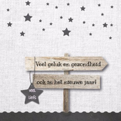 Foto kerstkaart - houten borden 2