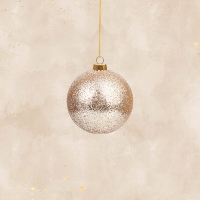 Foto kerstkaart kerstballen met foto's eucalyptus magnolia Achterkant