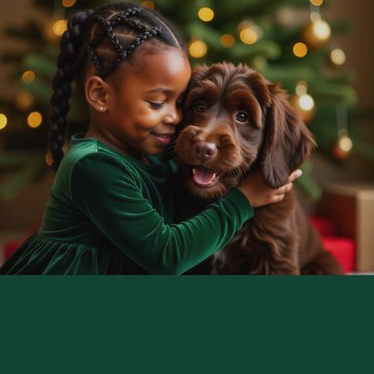 Foto kerstkaart met aanpasbare tekst 2