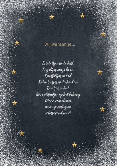 Foto kerstkaart met grappige tekst binnenkant 2