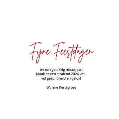 Foto kerstkaart rode kerstster 3