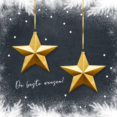 Foto kerstkaart ster goud zwart 2026 hip 2
