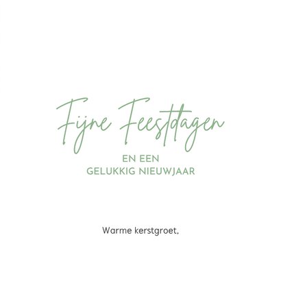 Foto kerstkaartje kerstwensen 2027 in groen en goud 3