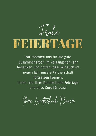Foto-Weihnachtskarte Landtechnik 3