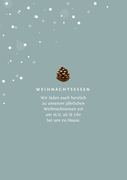 Foto-Weihnachtskarte mit Schneeflocken 2