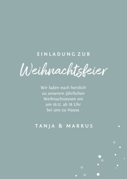 Foto-Weihnachtskarte mit Schneeflocken 3