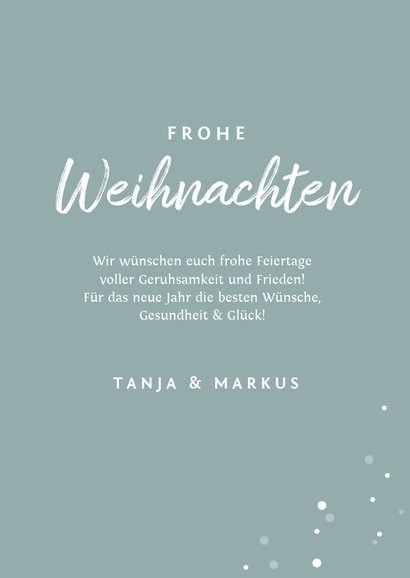 Foto-Weihnachtskarte mit Schneeflocken 3