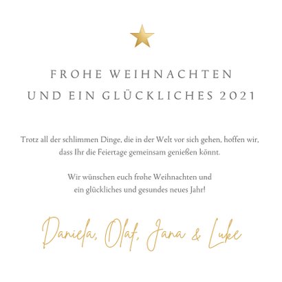Foto-Weihnachtskarte vier Fotos und Stern 3
