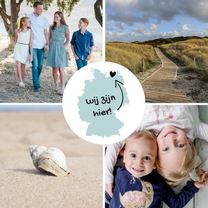Fotocollage Duitsland kaart met hartje 2