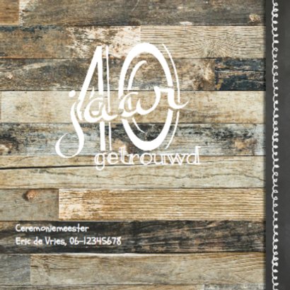 Fotocollage huwelijksjubileum 40 jaar getrouwd 2