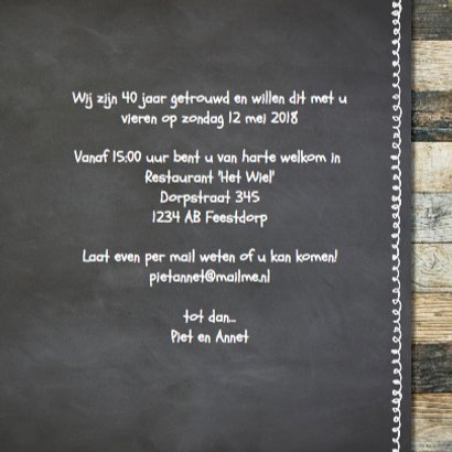 Fotocollage huwelijksjubileum 40 jaar getrouwd 3