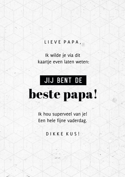 Fotocollage kaart jij bent de beste papa grafisch 3