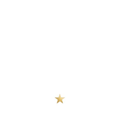 Fotocollage kerstkaart met 4 eigen foto's en gouden ster Achterkant