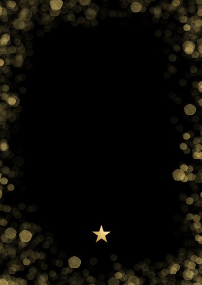 Fotocollage kerstkaart met 9 foto's en goudlook Christmas Achterkant