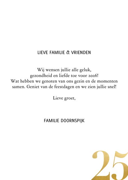 Fotocollage kerstkaart met gouden 2026 3