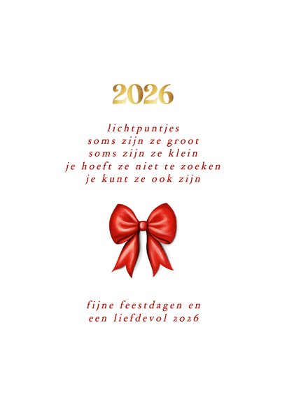 Fotocollage kerstkaart met rode strik  3