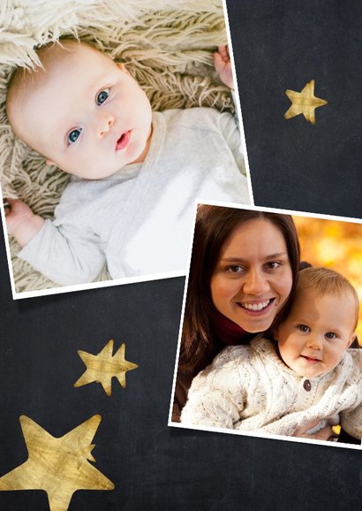 Fotocollage moderne kerstkaart met hoogtepunten 2026 2