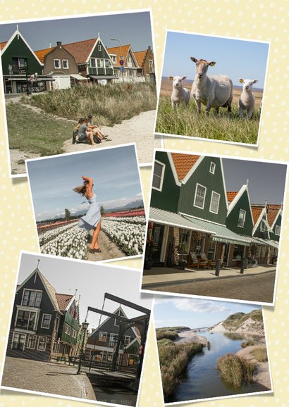 Fotocollage, stipjes, hartjes en groeten uit 2