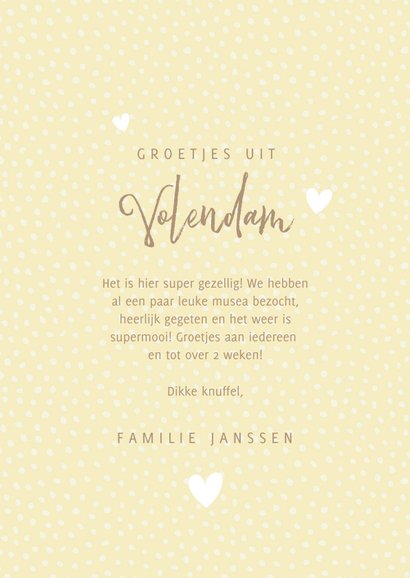 Fotocollage, stipjes, hartjes en groeten uit 3