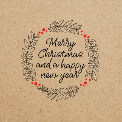 Fotocollage-Weihnachtskarte Kraftpapier 2