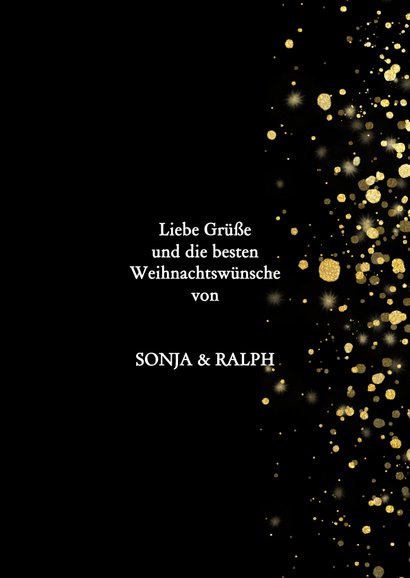 Fotocollage-Weihnachtskarte mit Konfetti in Goldlook 3